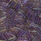 Miyuki Bugle 6mm Beads - Transparent smoky amethyst ab BGL2-256